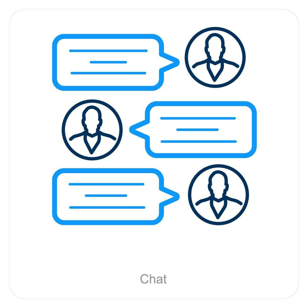 Chat and conversation icon concept vector