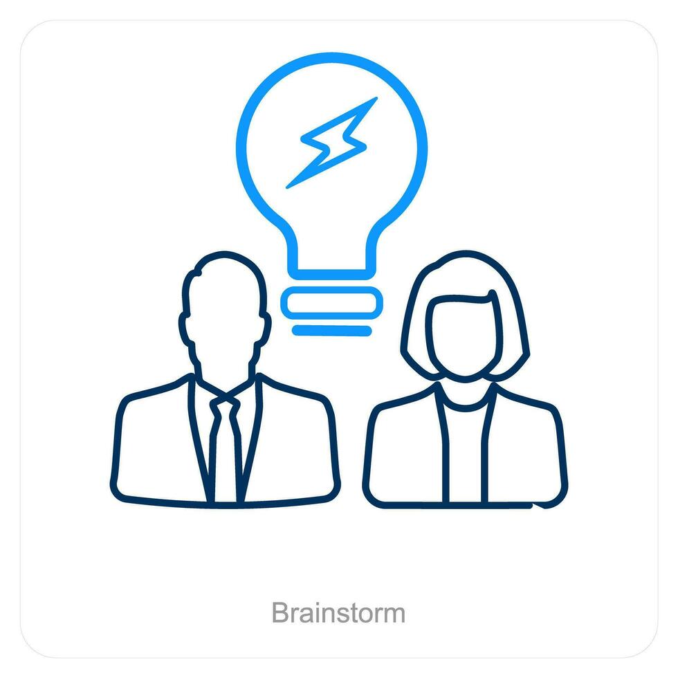 Brainstorm and idea icon concept vector