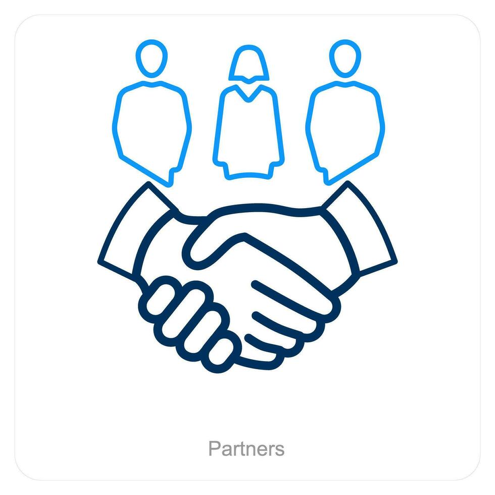 Business Partnership and business icon concept vector