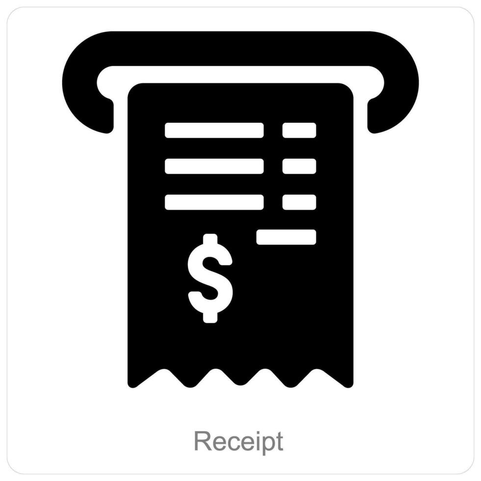 Receipt and bill icon concept vector