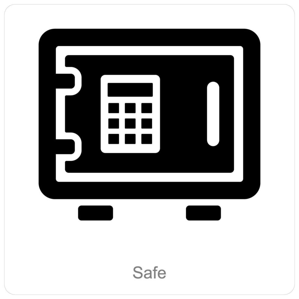 Safe and bank locker icon concept vector