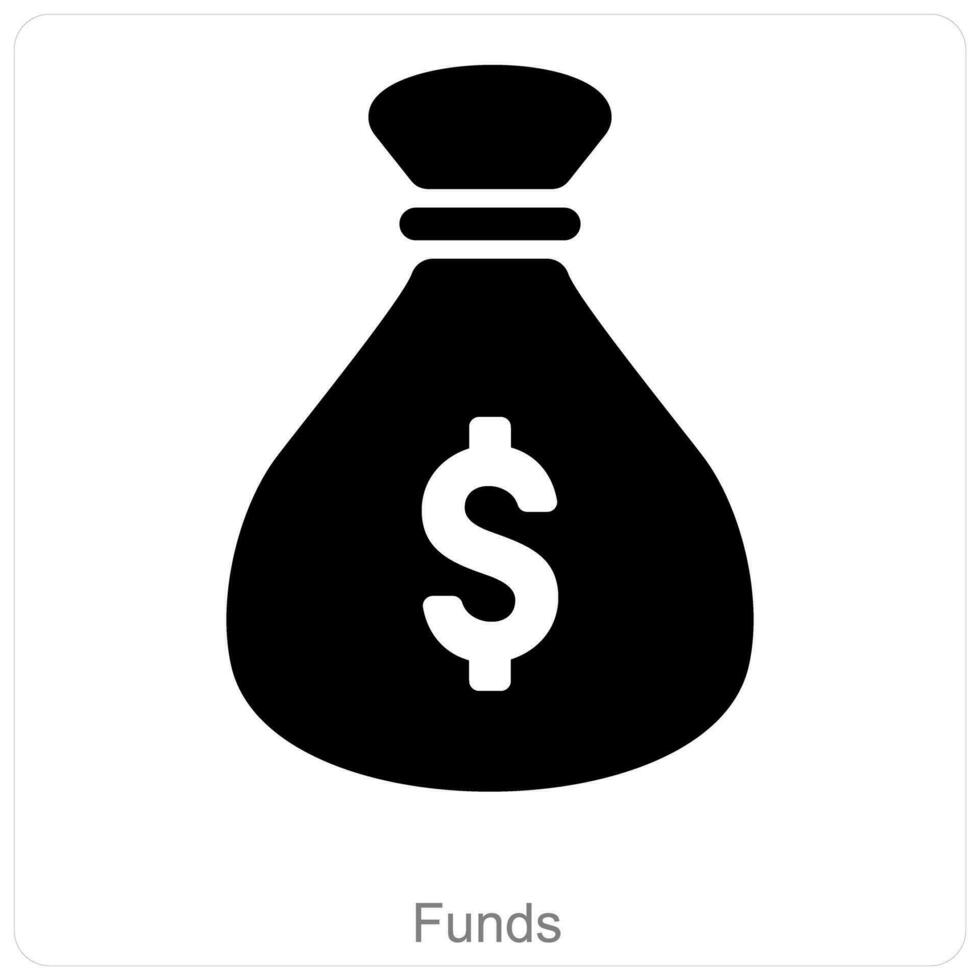 Funds and cash icon concept vector