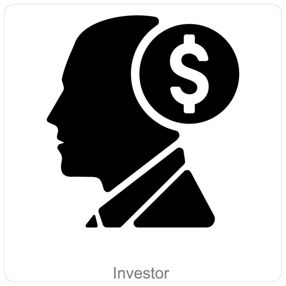 inversor y compartir mercado icono concepto vector