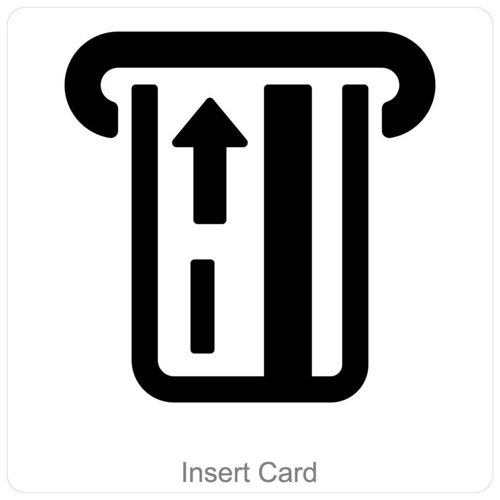 insertar tarjeta y Cajero automático icono concepto vector