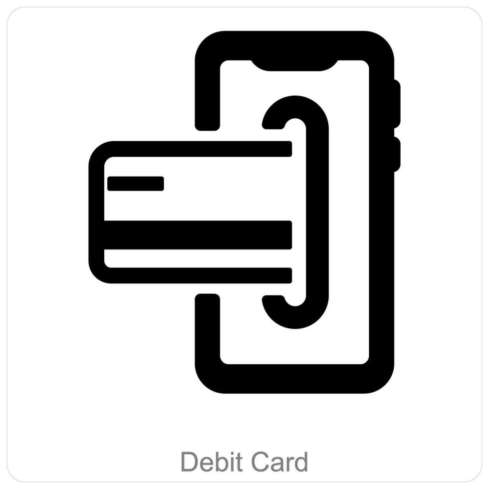 débito tarjeta y pago icono concepto vector