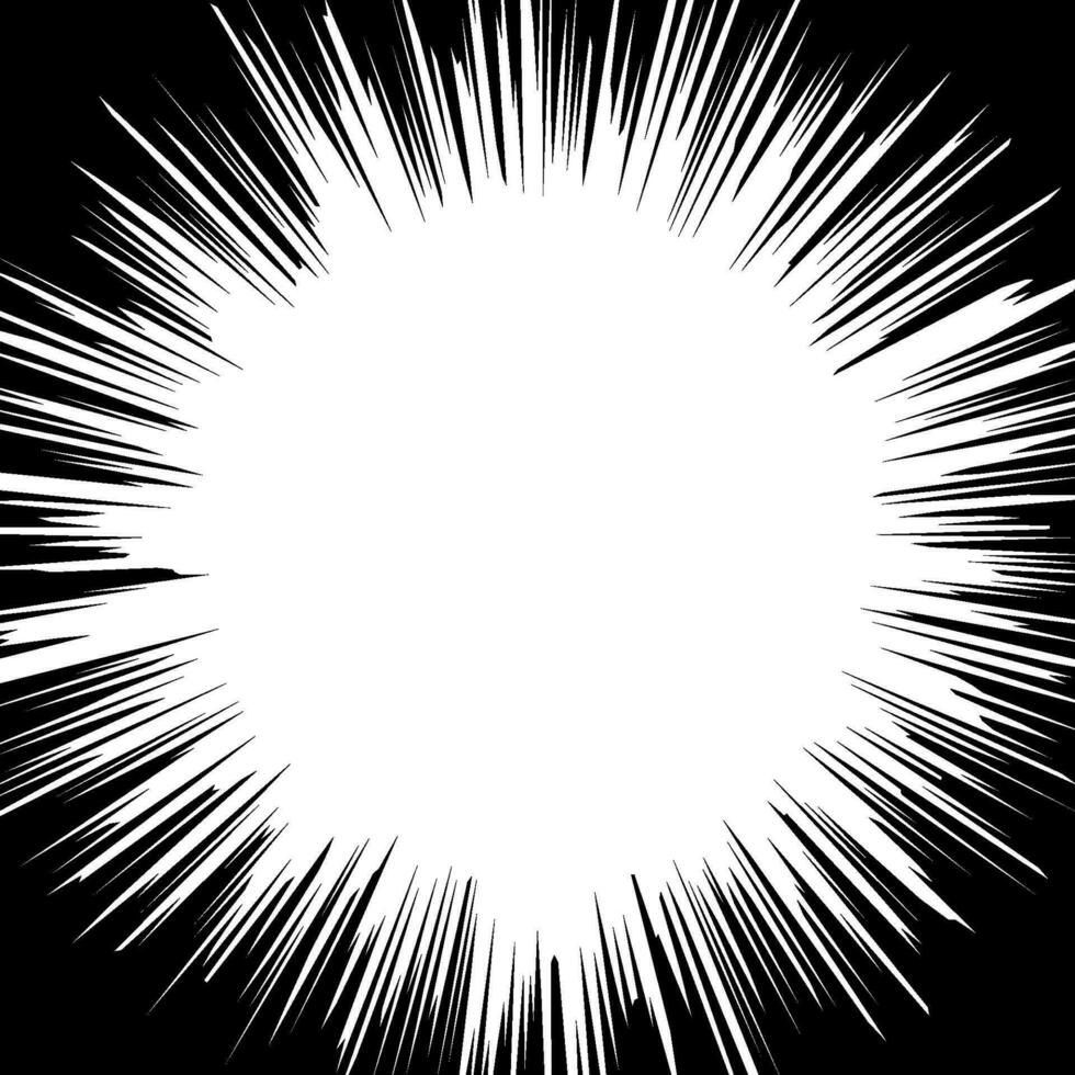 Comic book action lines, Speed lines Manga frame vector
