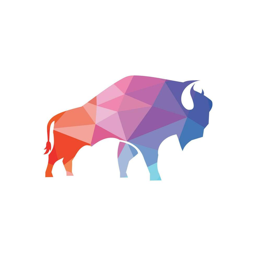 Geometric vector abstract bull logo.
