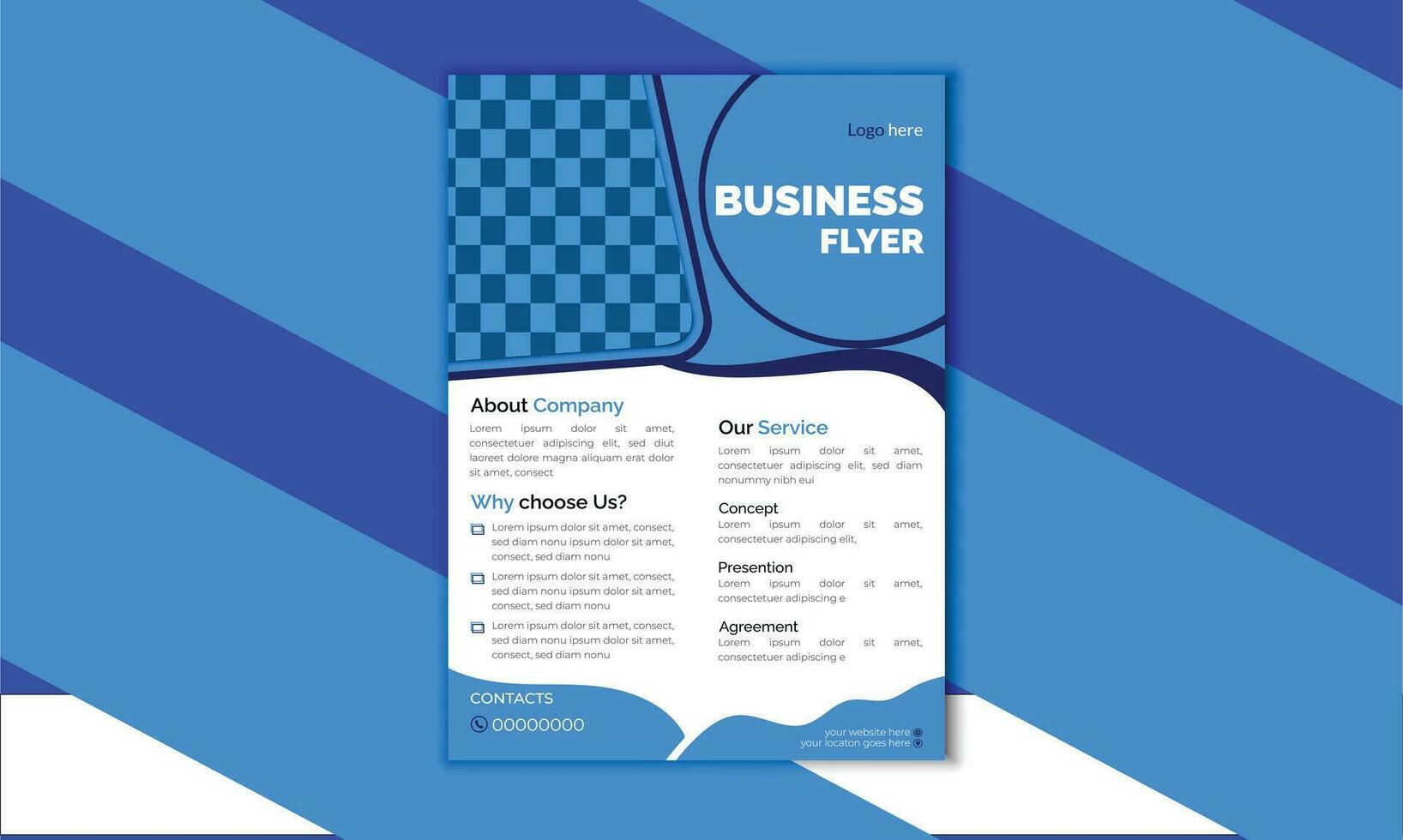 Modern Business Flyer Design Template vector