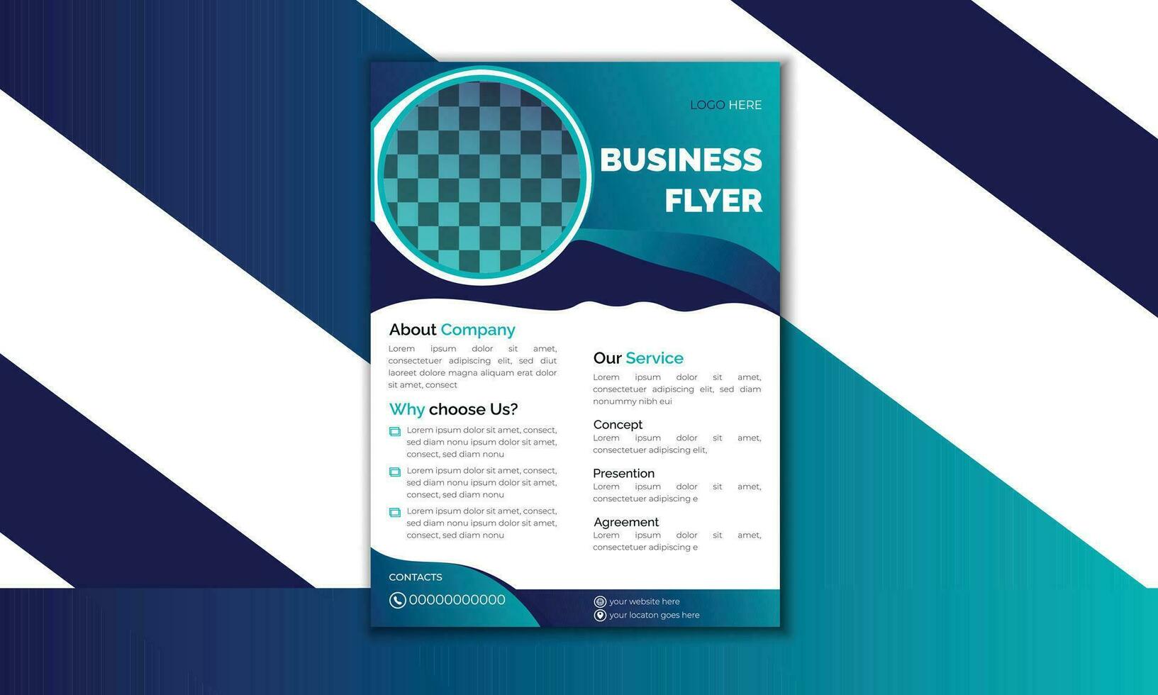 Modern Business Flyer Design Template vector