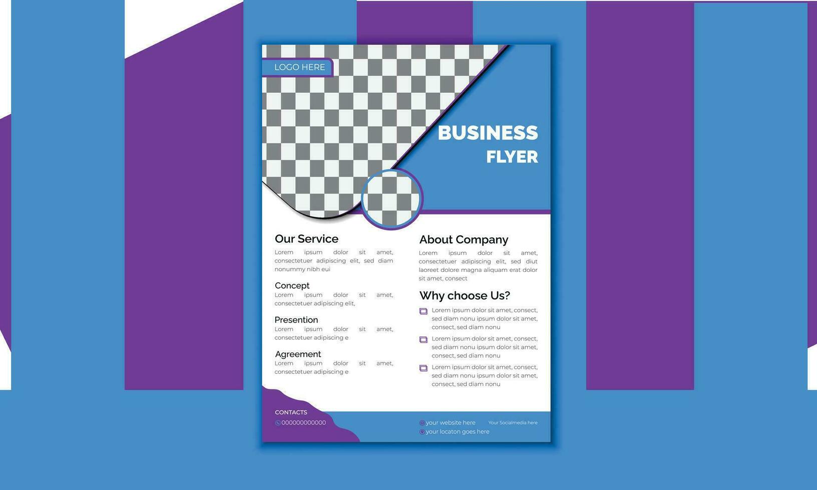 Modern Business Flyer Design Template vector