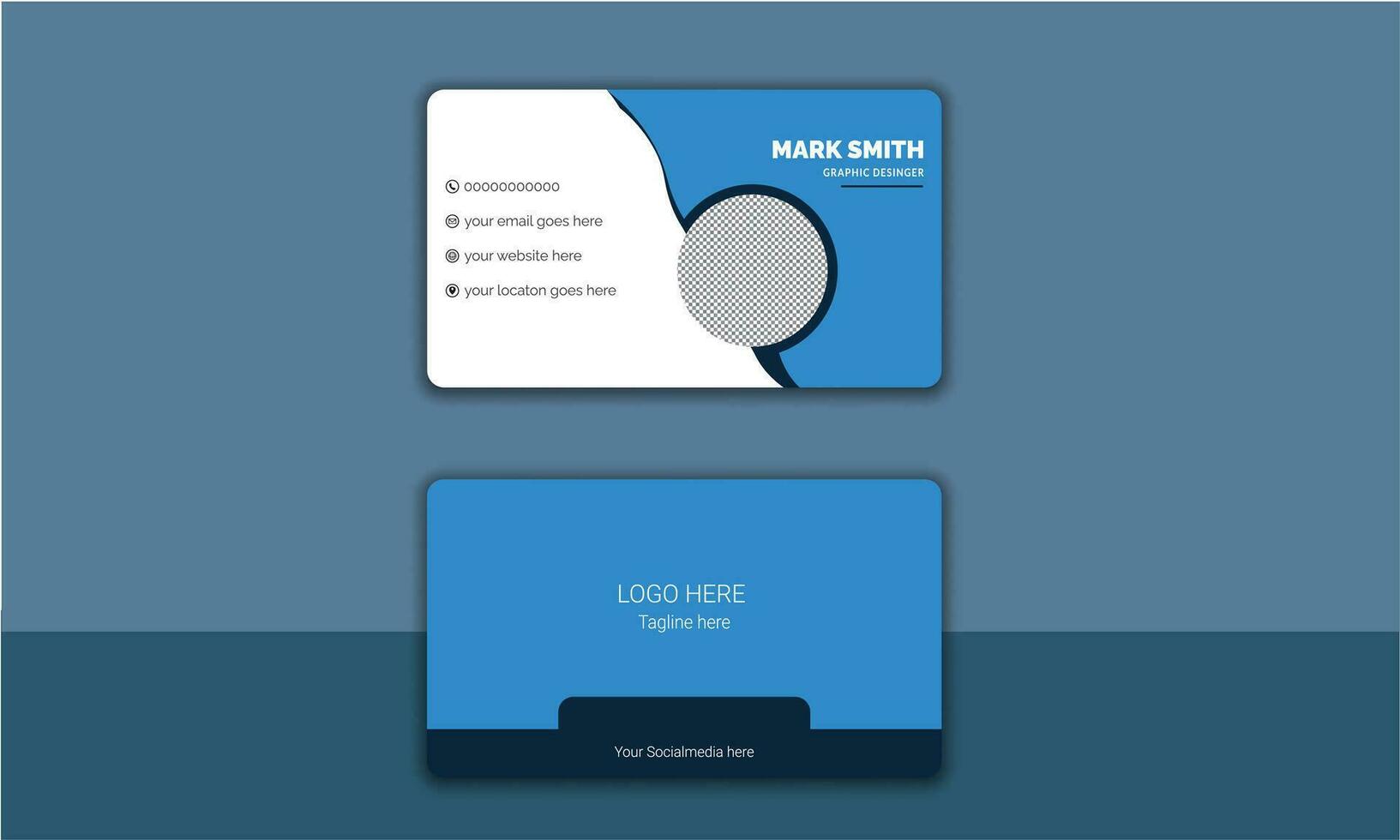 Business Card Template Design vector