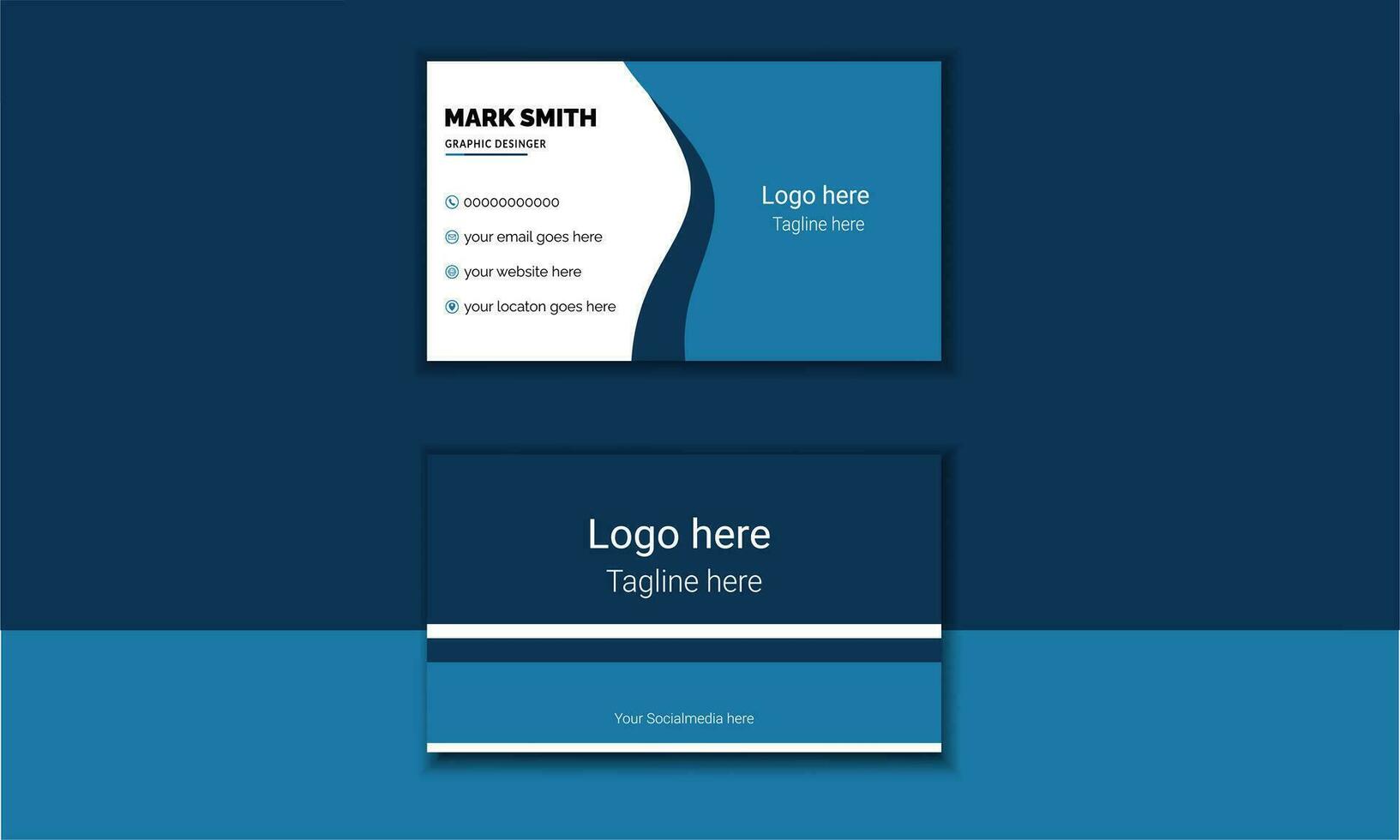 Business Card Template Design vector