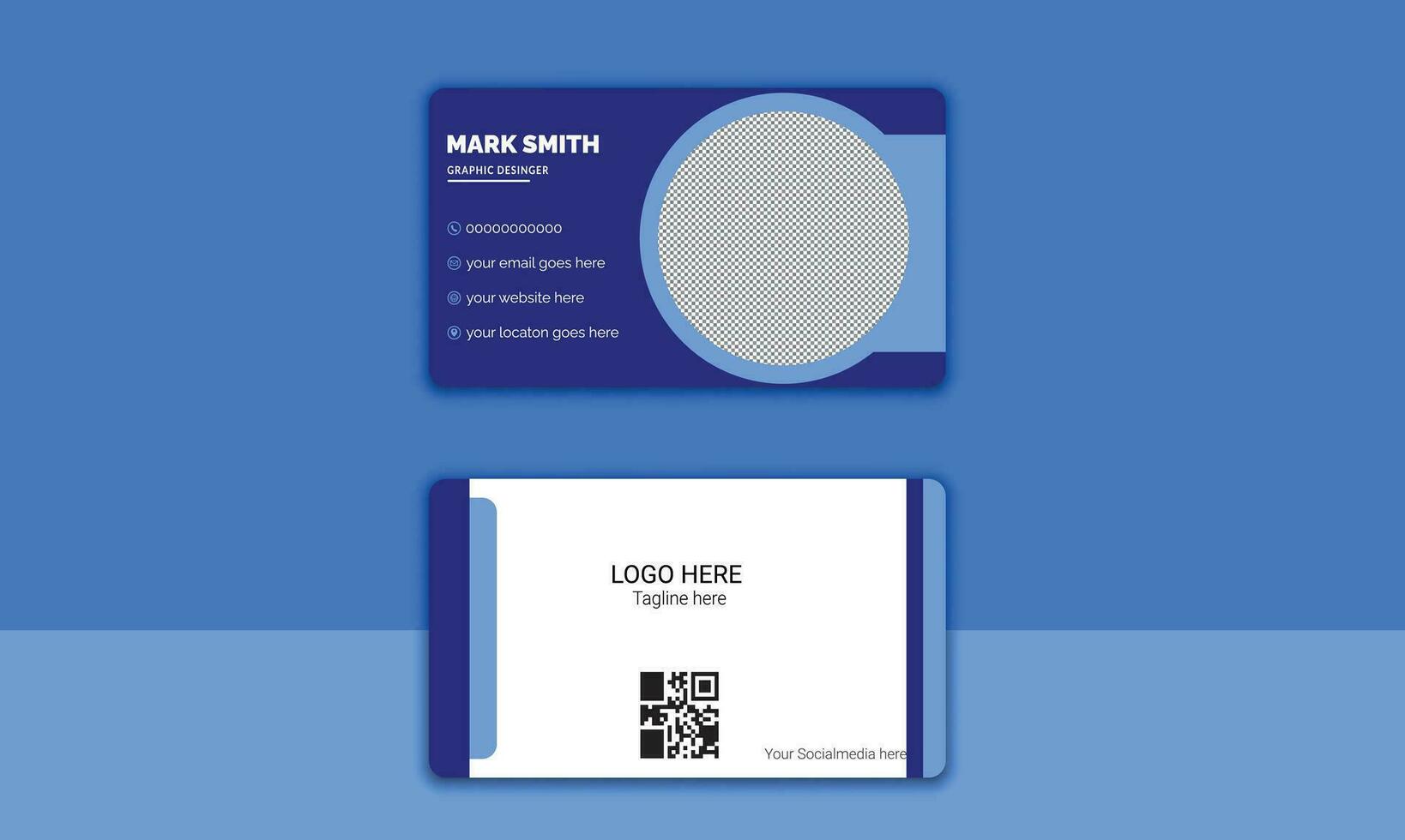Business Card Template Design vector