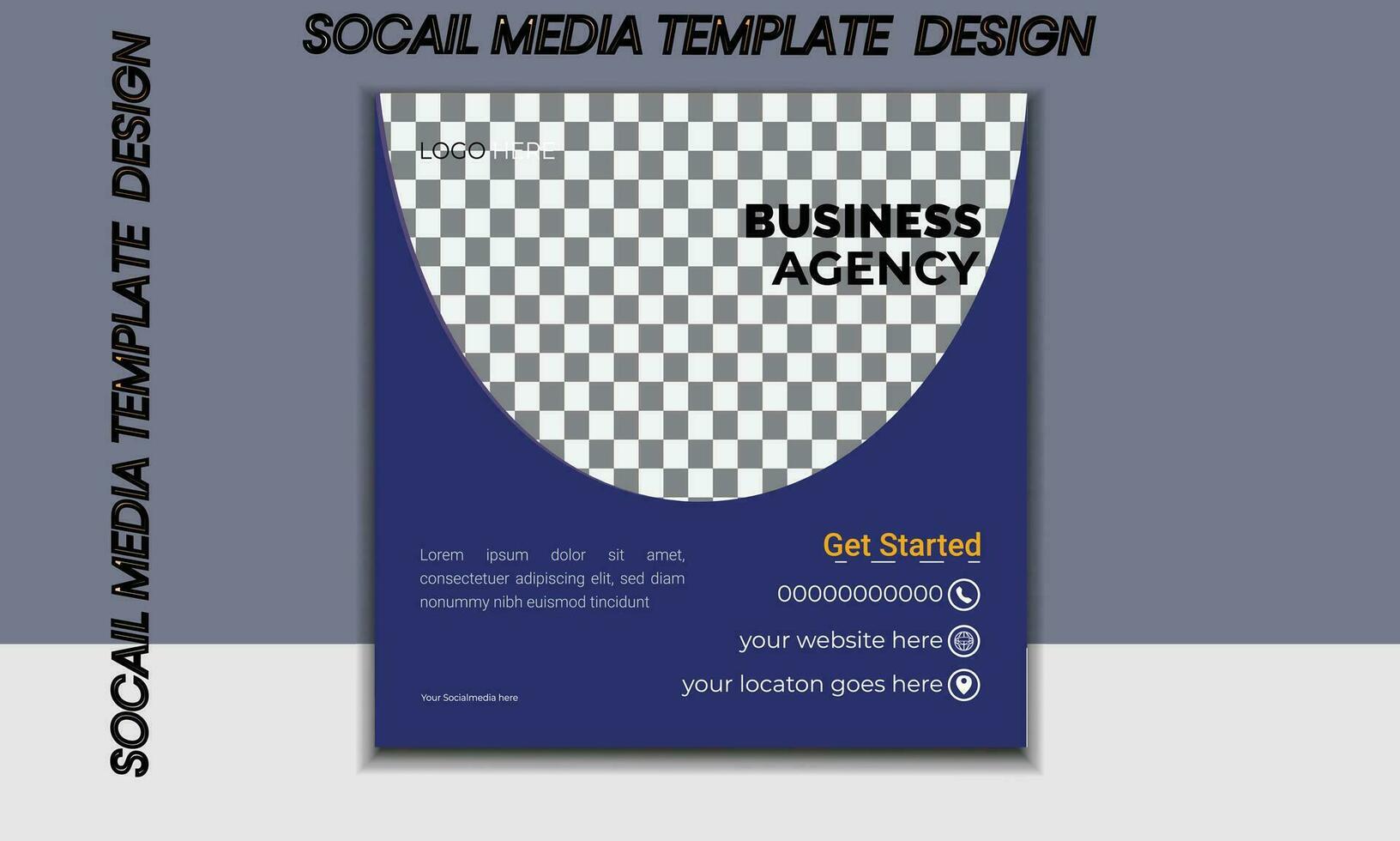 socail Media Template Design vector