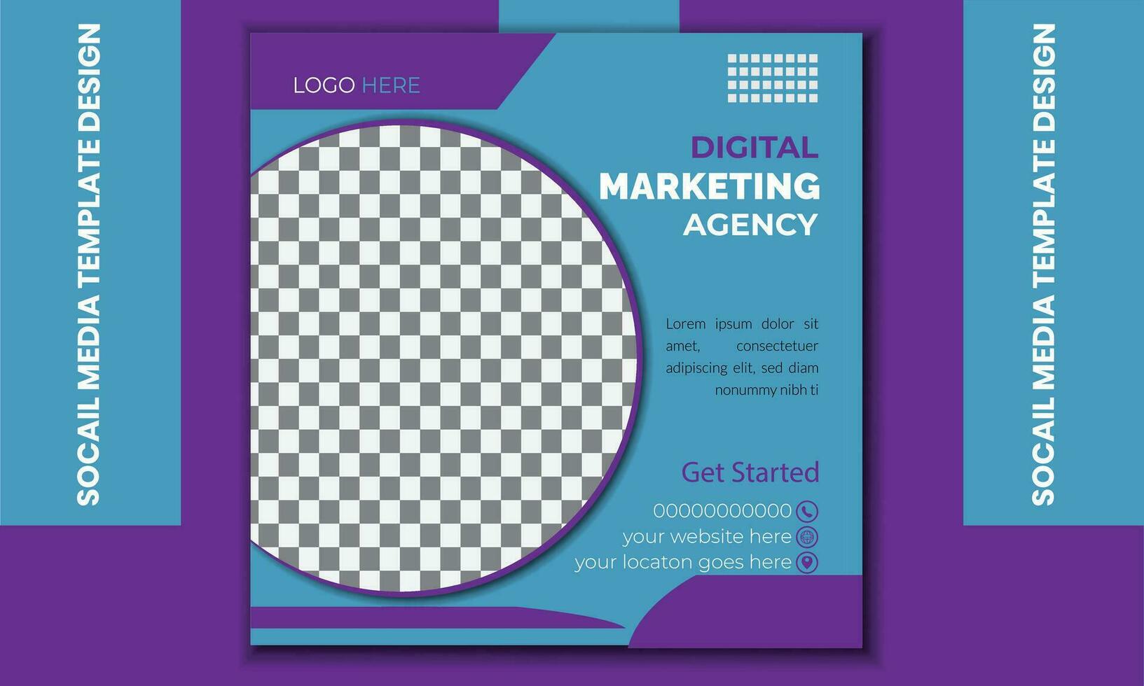 Socail Media Post Template Design vector