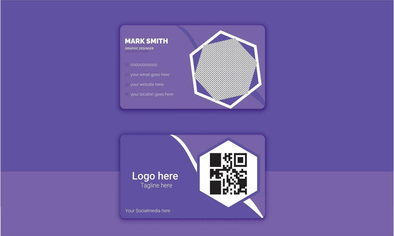 Business Card Template Design vector