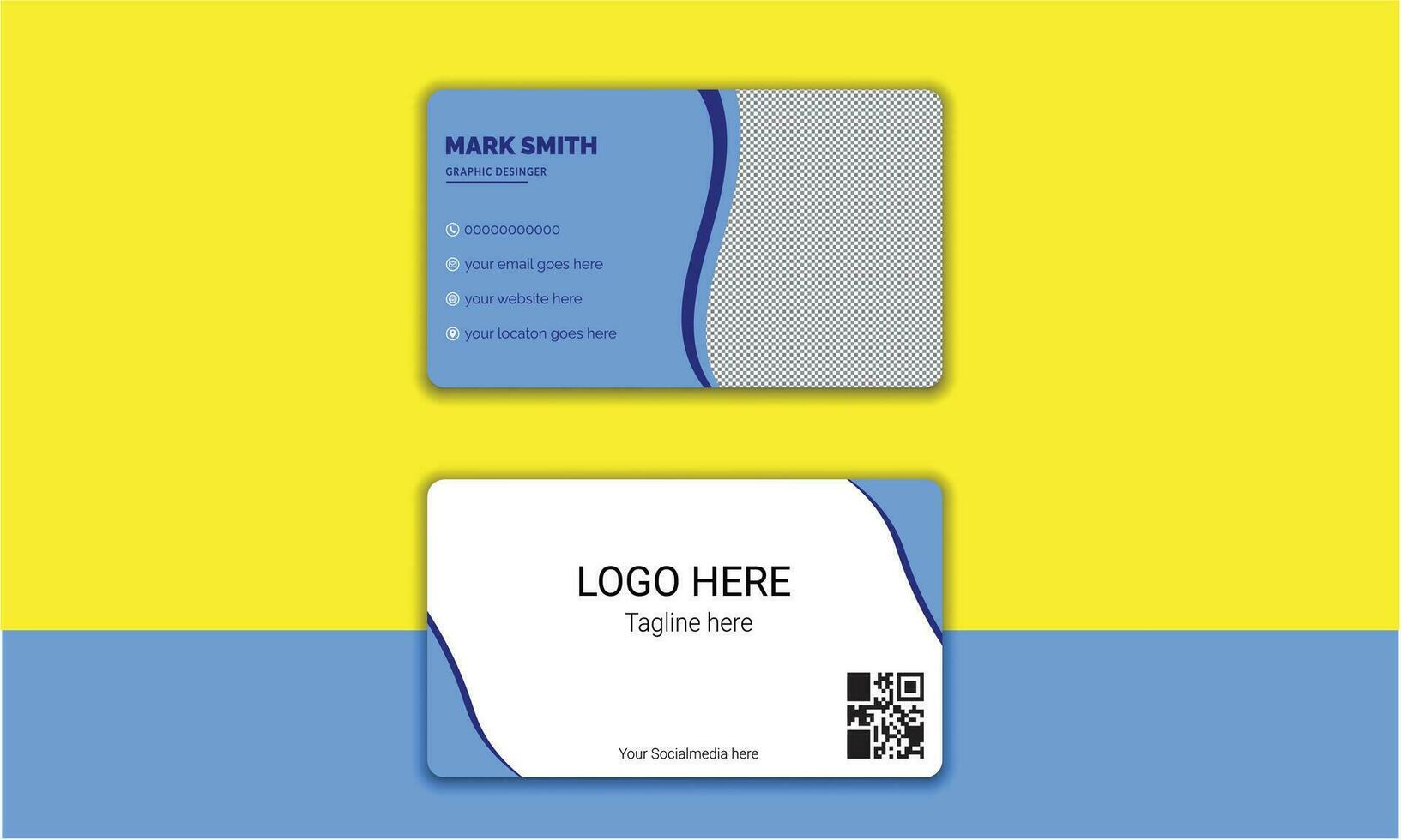 Business Card Template Design vector