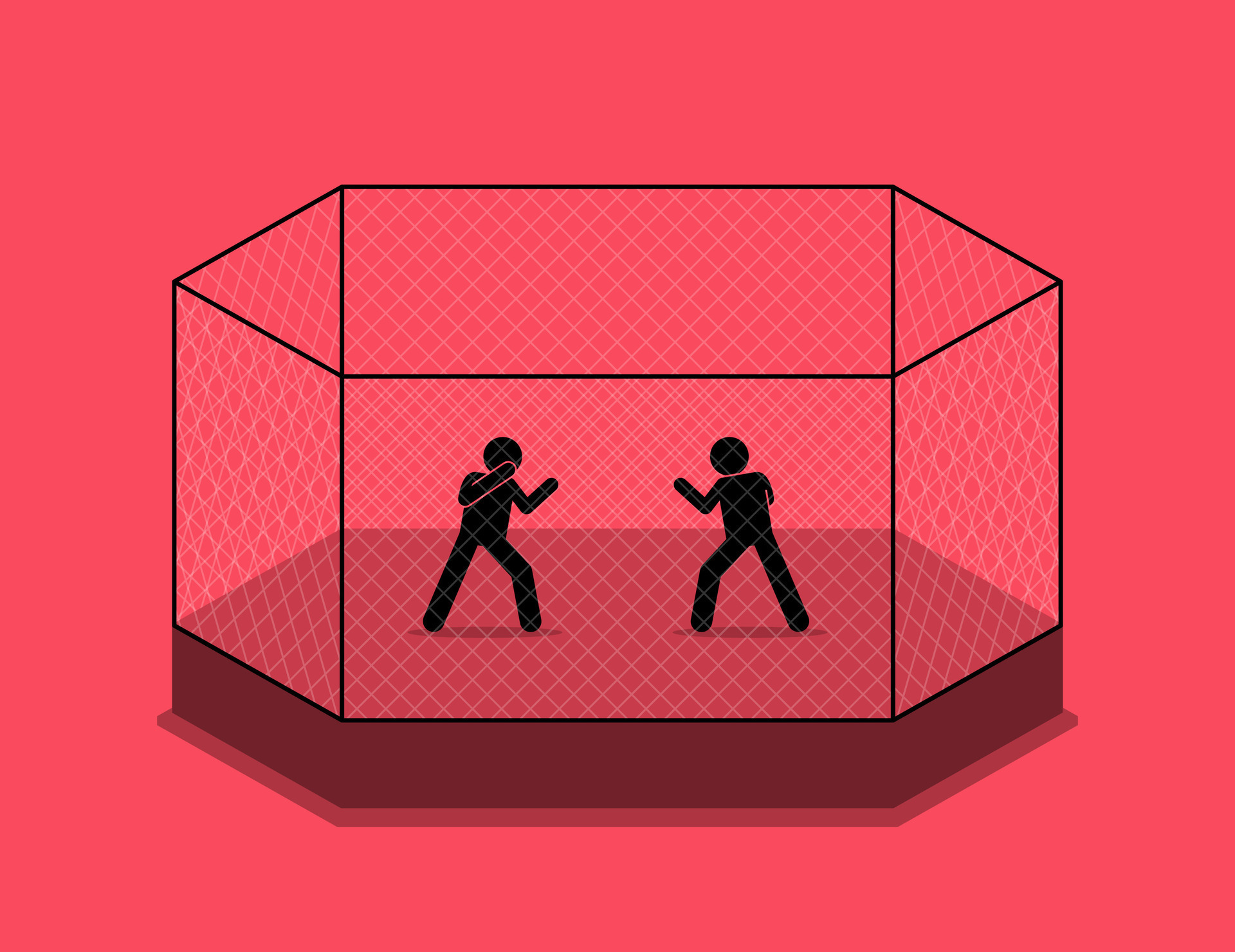 Brazilian Fight. Two Experienced Fighters Train Stock Vector - Illustration  of duel, fighter: 64733455
