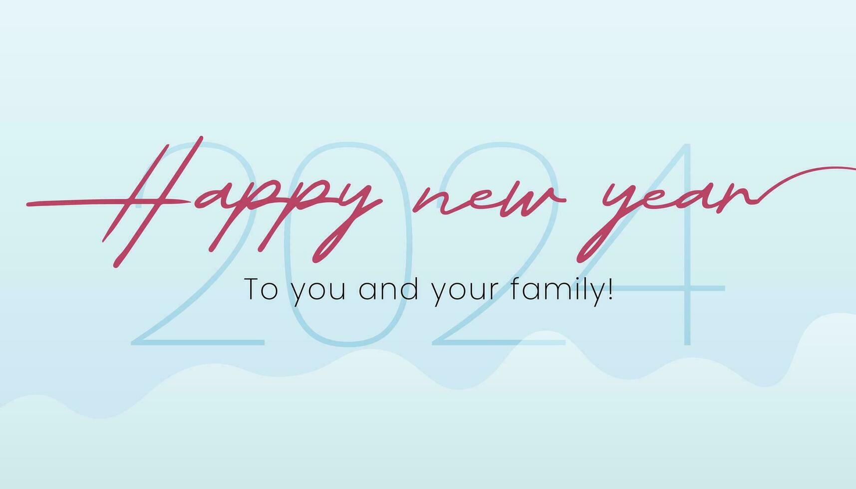 2024 Happy New Year Background Design. Greeting Card, Banner, Poster. Vector Illustration.