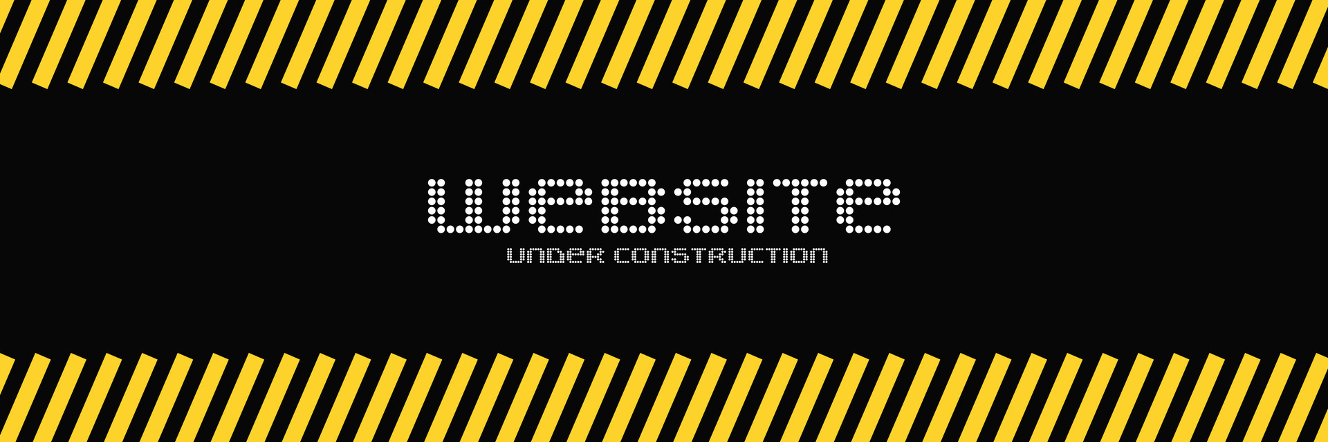 site under construction banner. Can use for, landing page, template