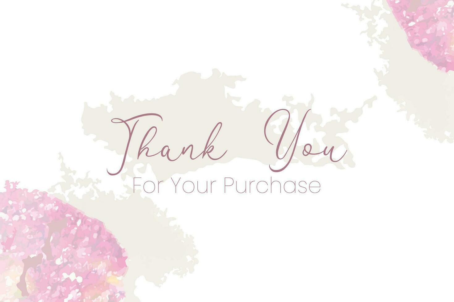 Thank you for your order card design illustration vector. Suitable for Online Order card, Business Owner, Packaging, Thanks Vector Text Outline Illustration Background.