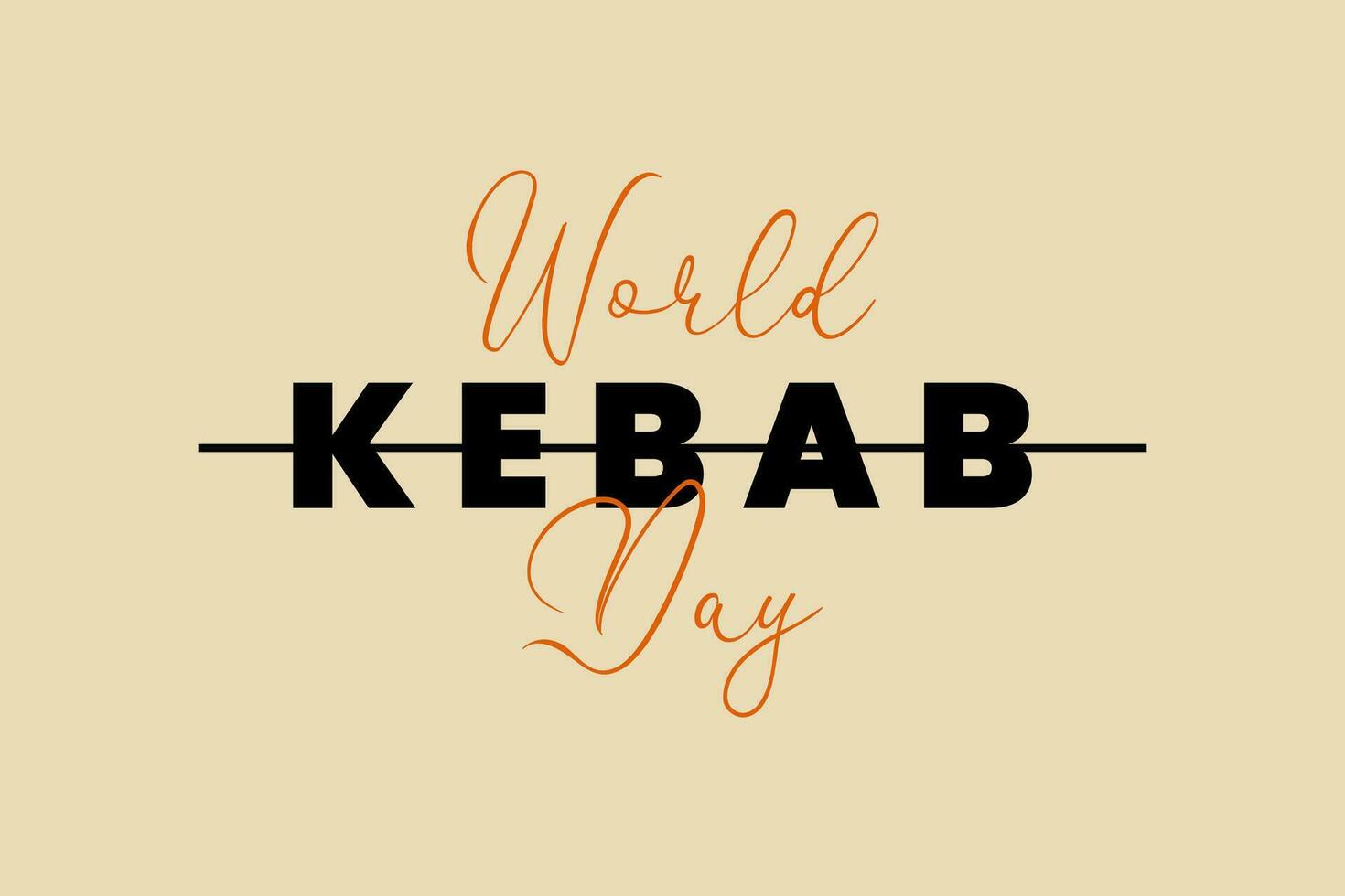 World Kebab Day Vector illustration. The second friday of july. Seamless pattern. Gradient background. Eps 10.