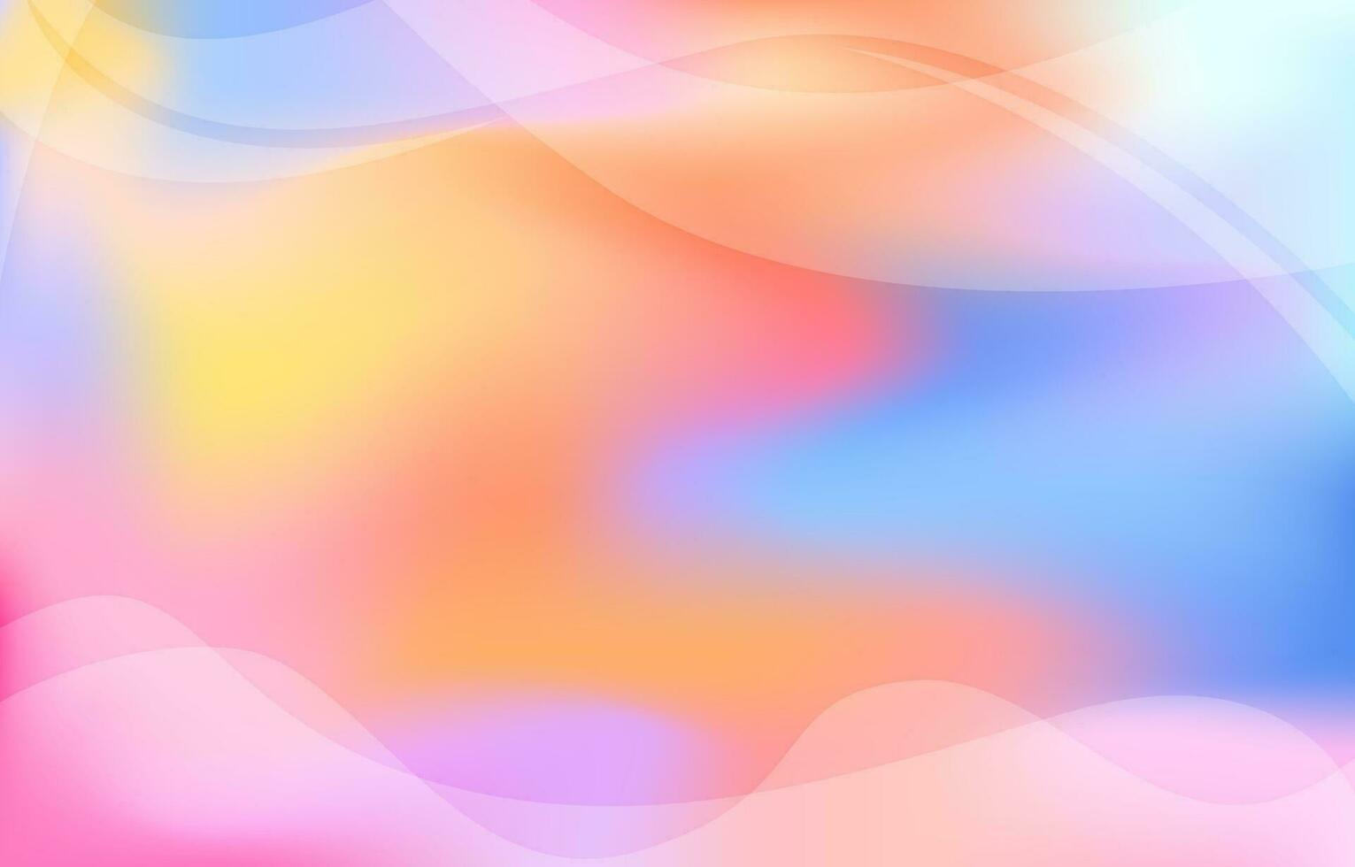 Subtle Gradient Wave Background Rainbow Color vector