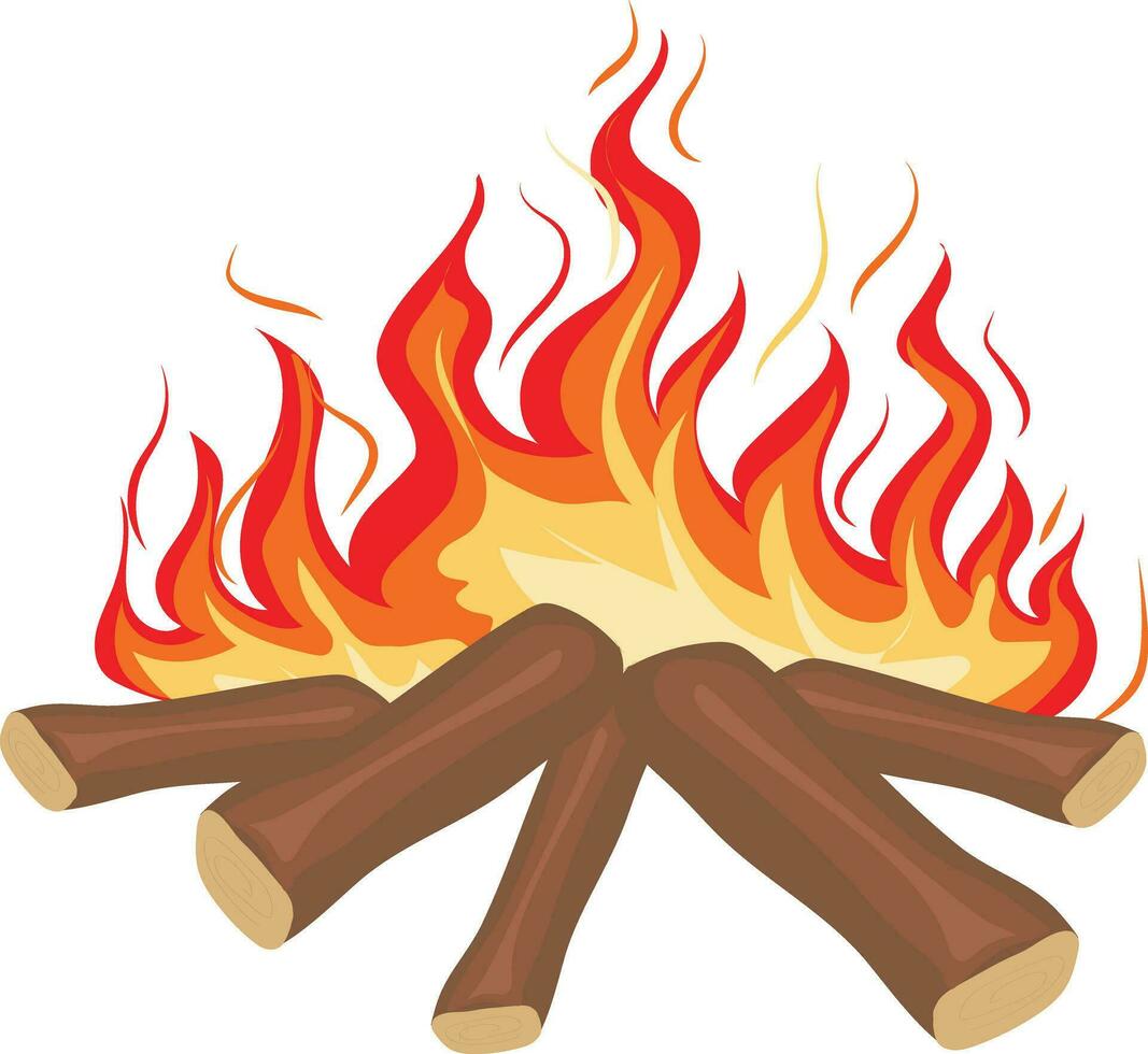 fire in the fire illustration vector