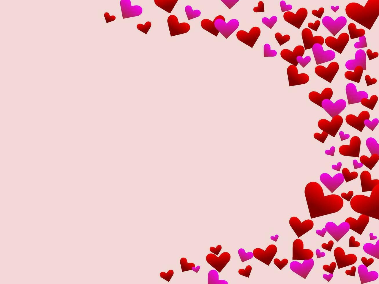 Flying heart background valentines day with hearts vector illustration