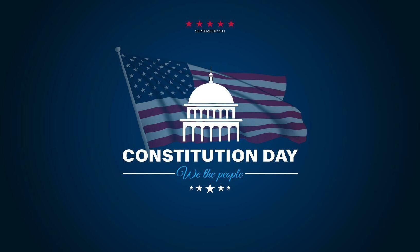Happy Constitution day United States Of America September 17TH background vector illustration