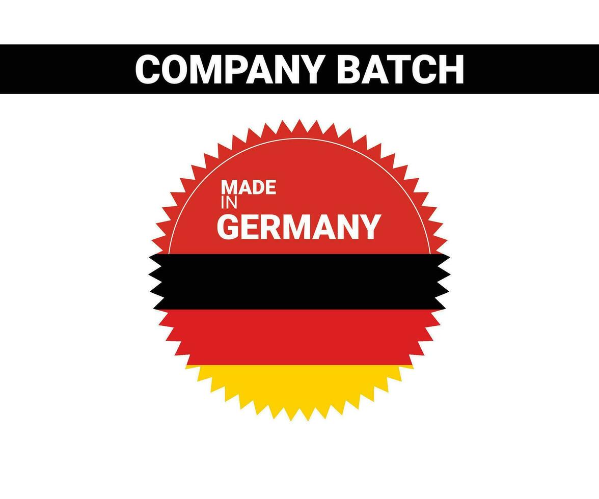 made in germany  badge. rounded label of made in germany. vector
