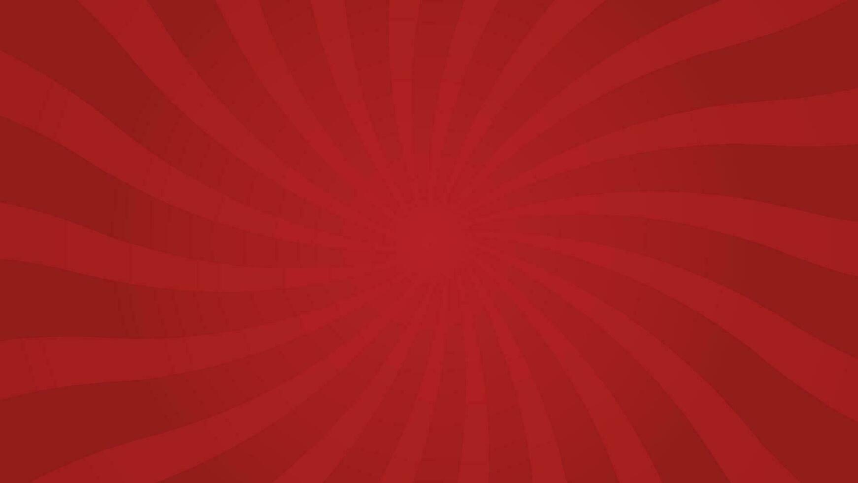 Red zoom out twisted rays effect background vector