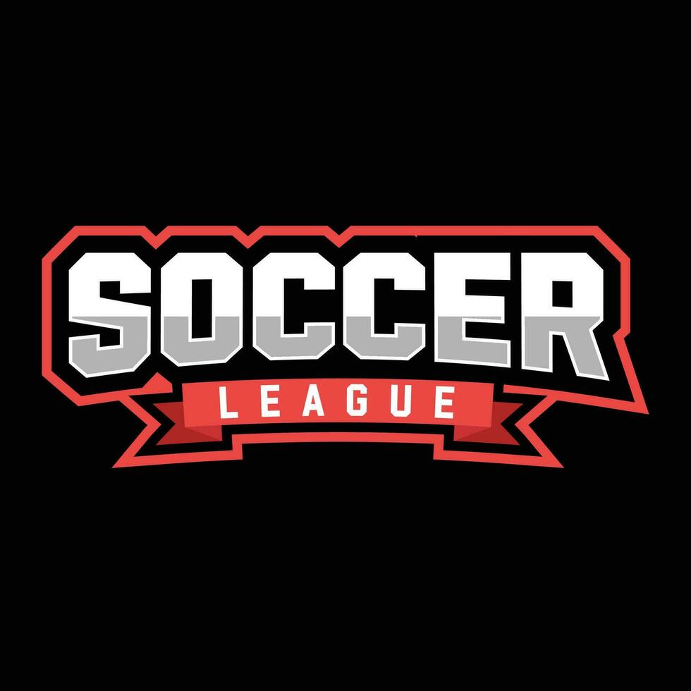 Vector soccer league Sports text logo design Template