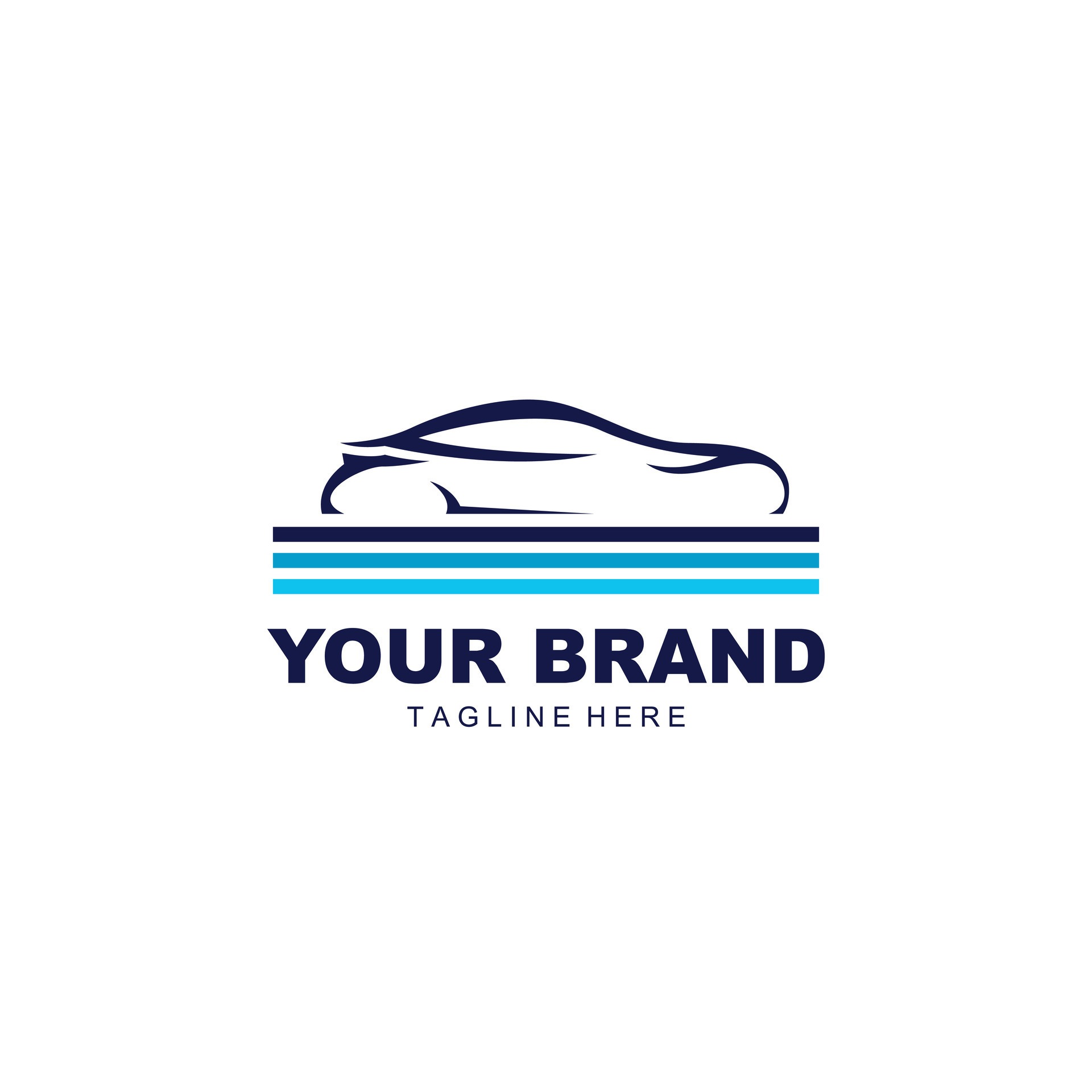 car logo with simple and elegant blue outline 25905049 Vector Art at