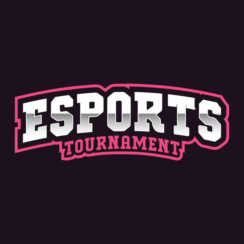 Vector Esports tournament gaming sports text logo design