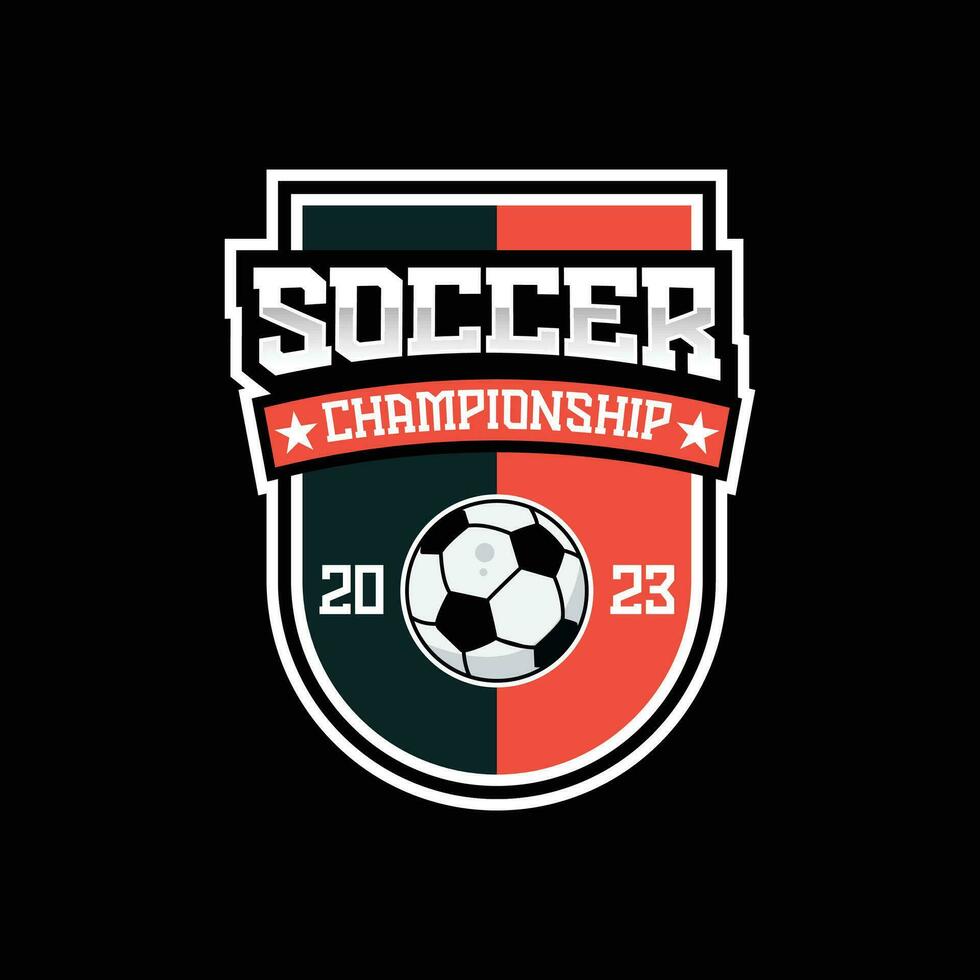 Soccer championship logo design and emblem template, football logo, league vector