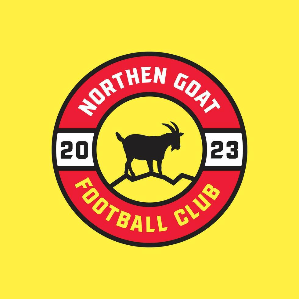 Goats Football club logo and badge design, emblem, vector template, club