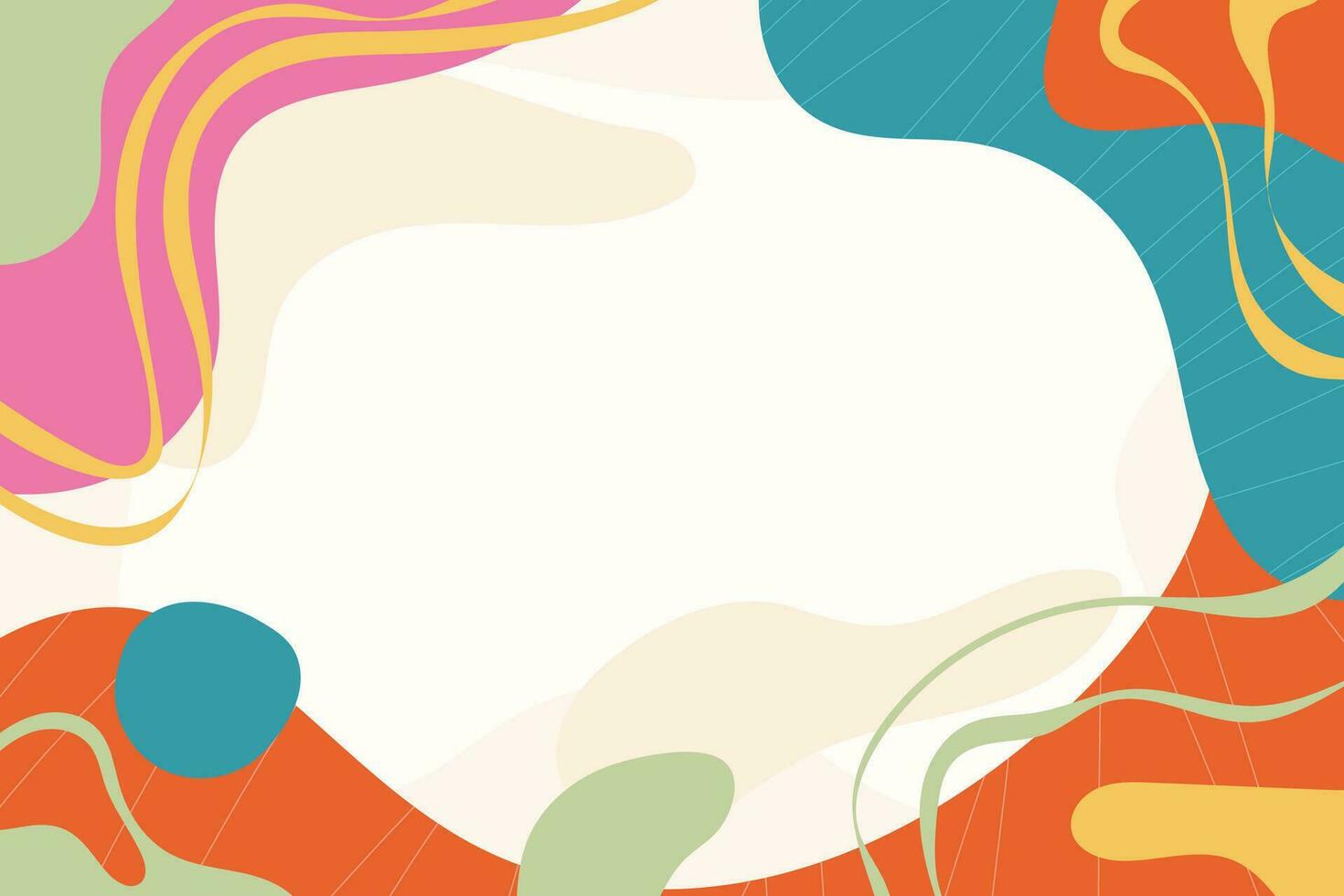 Flat design abstract illustration in bright colors vector