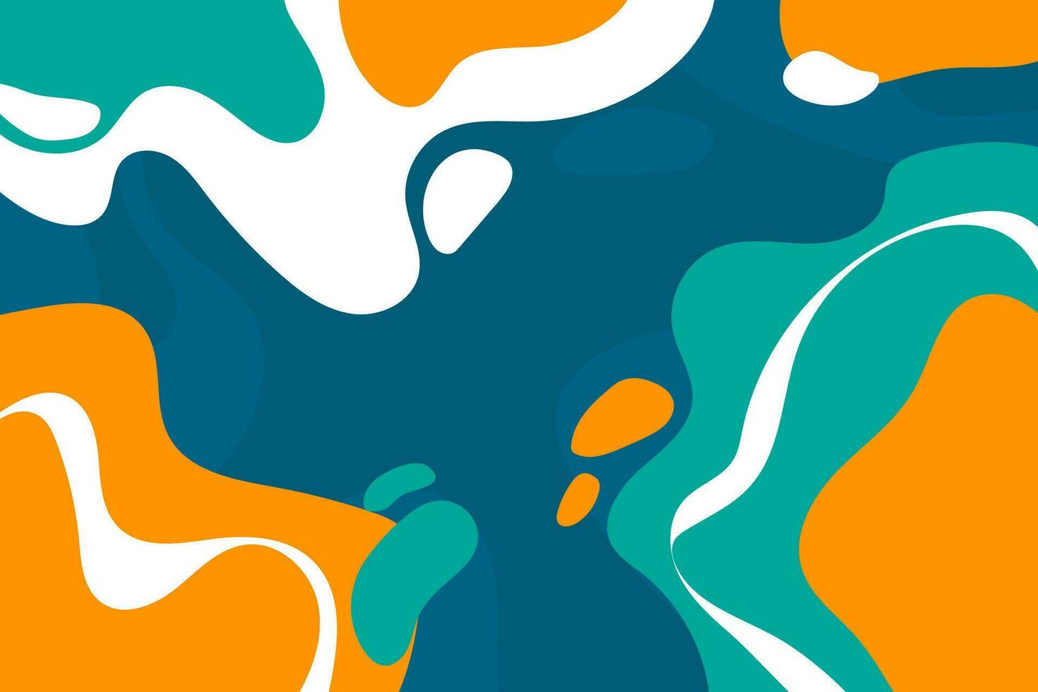 Flat design abstract illustration in bright colors vector