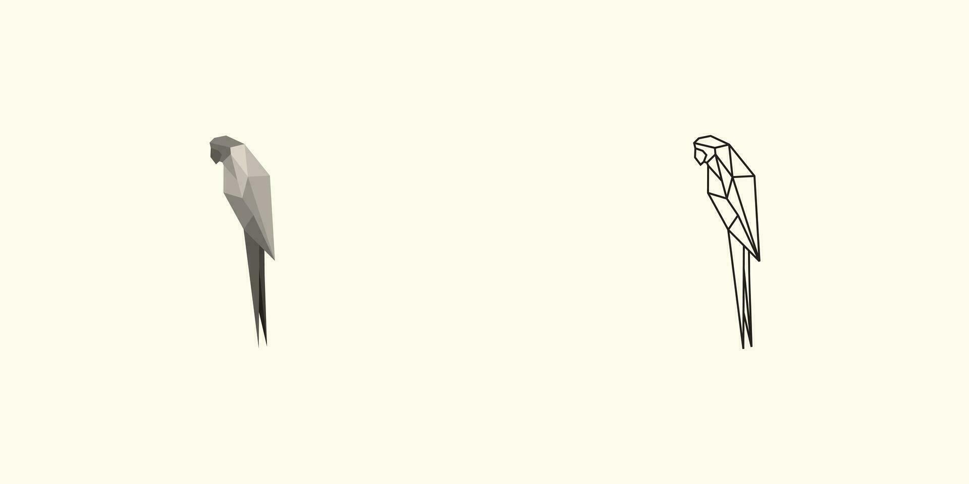 Parrot geometri design vector