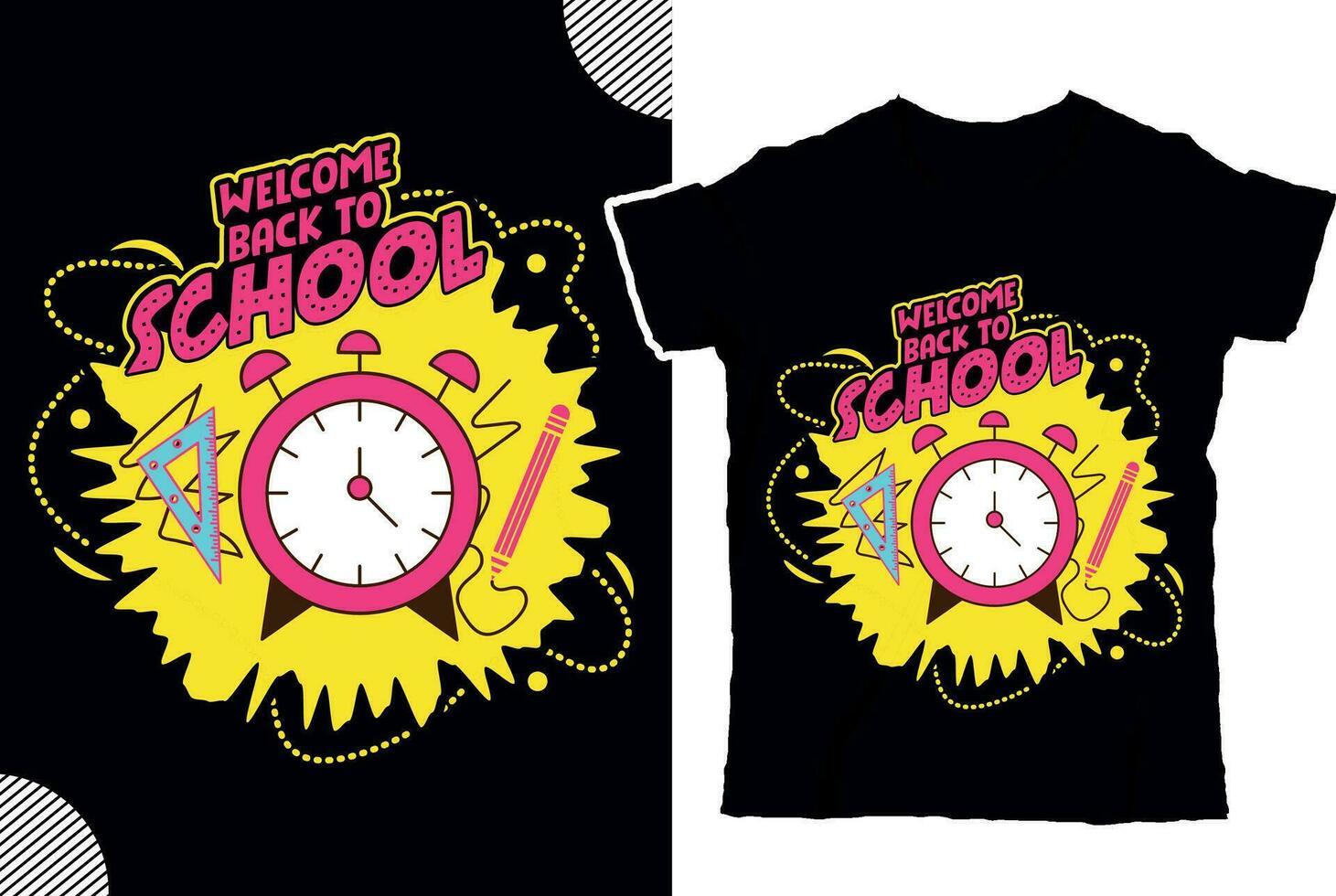 Welcome back to school, t shirt design vector