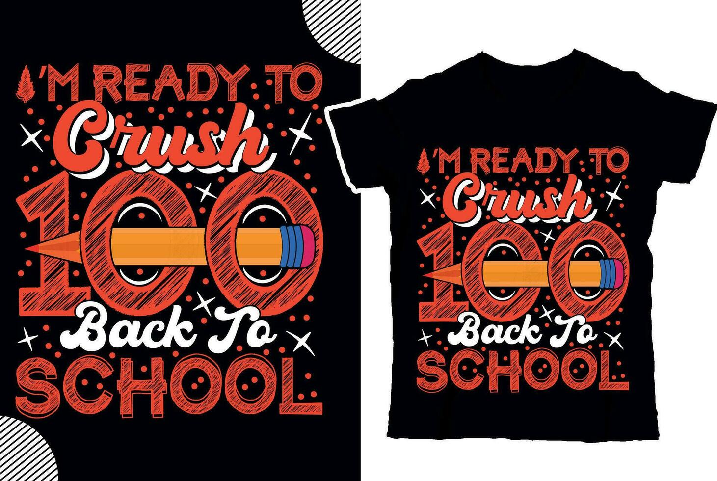 yo a.m Listo a Persona especial 100 dias de escuela, t camisa diseño vector