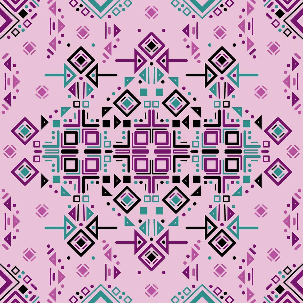 Tribal ethnic seamless striped pattern in Aztec style. Ikat geometric folk decor vector
