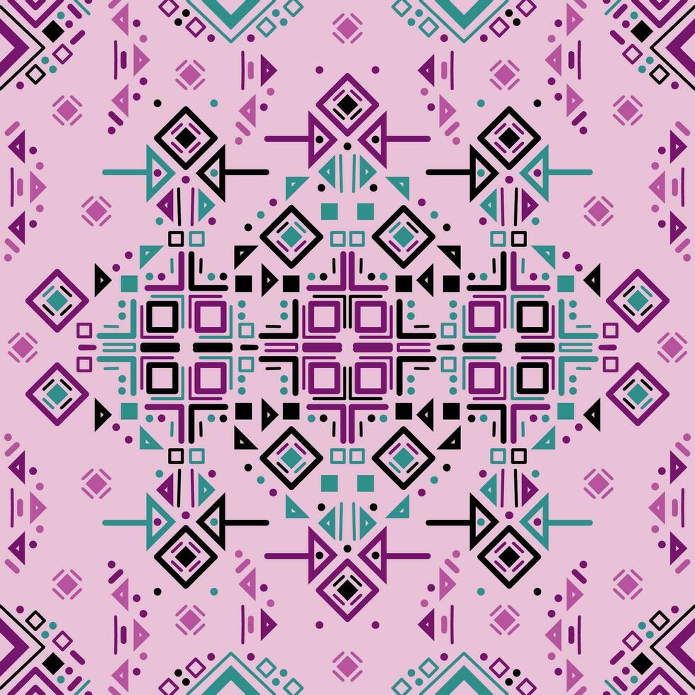 tribal étnico sin costura a rayas modelo en azteca estilo. ikat geométrico gente decoración vector