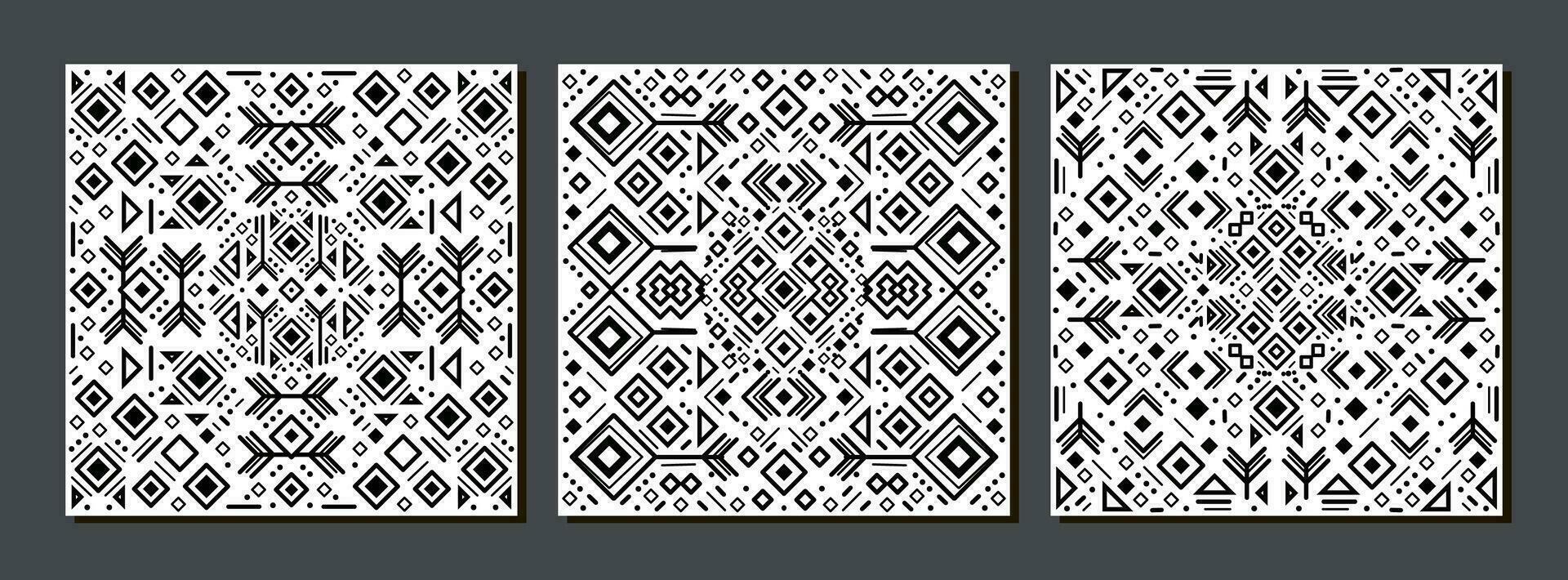 Tribal ethnic seamless pattern in Aztec style. Ikat geometric folklore ornament vector