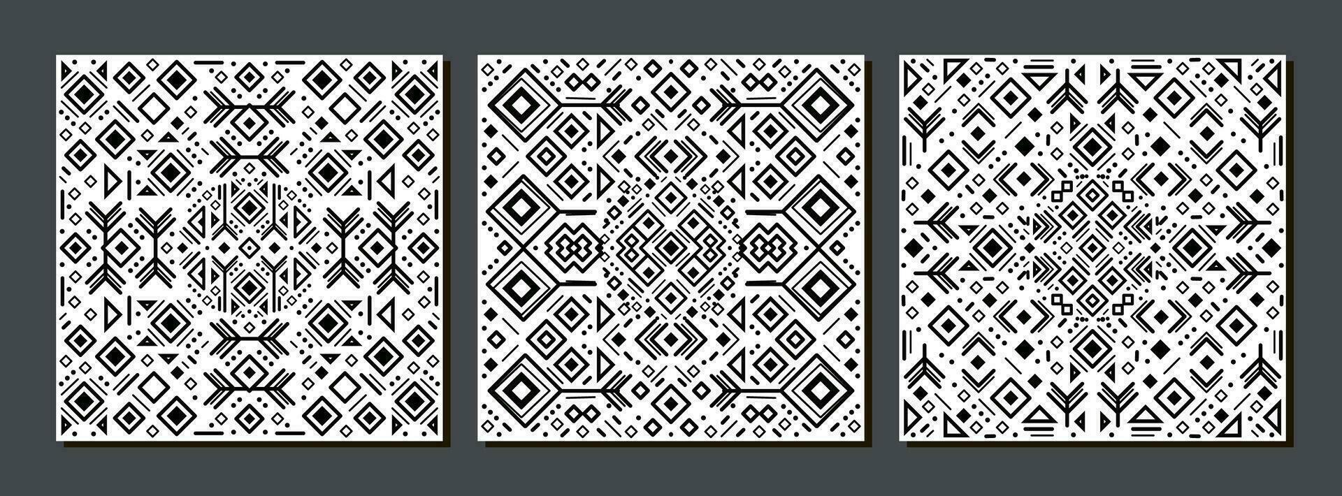 Tribal ethnic seamless pattern in Aztec style. Ikat geometric folklore ornament vector