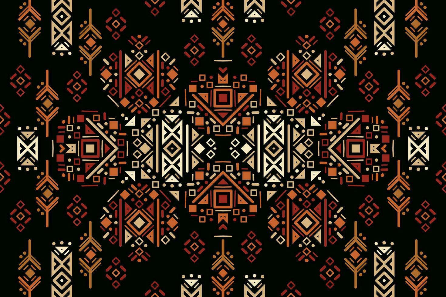 Tribal ethnic seamless striped pattern in Aztec style. Ikat geometric folk decor vector