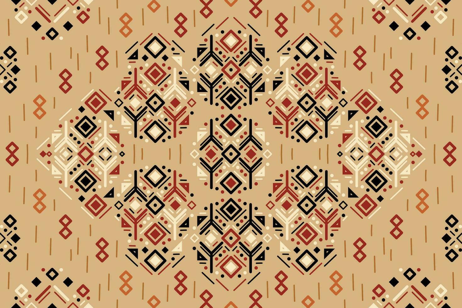 Tribal ethnic seamless striped pattern in Aztec style. Ikat geometric folk decor vector