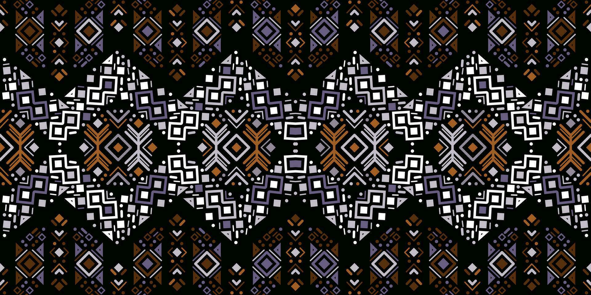 Tribal ethnic seamless striped pattern in Aztec style. Ikat geometric folk decor vector