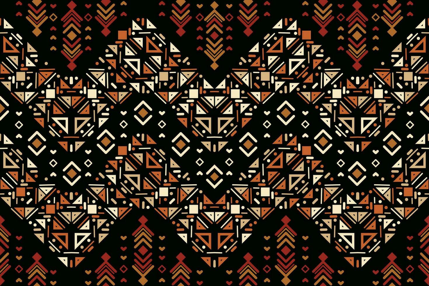Tribal ethnic seamless striped pattern in Aztec style. Ikat geometric folk decor vector